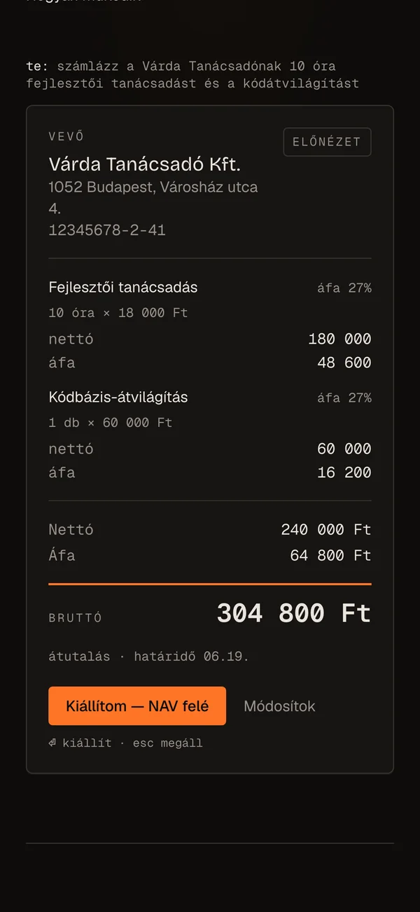 The landing on desktop, the finished invoice preview on mobile